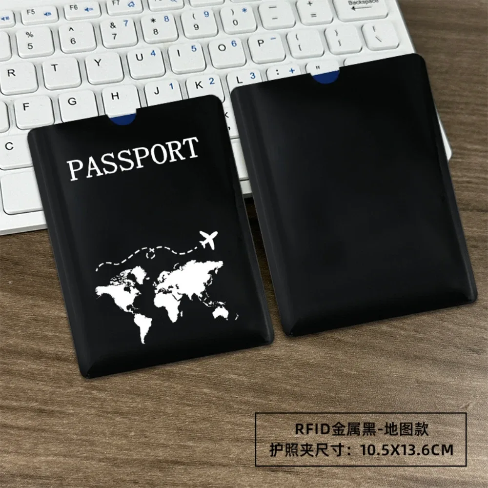 couverture de passeport rfid, housse de protection, sac de passeport en aluminium pour portefeuille de voyage aéroport, utilisation internationale de voyages