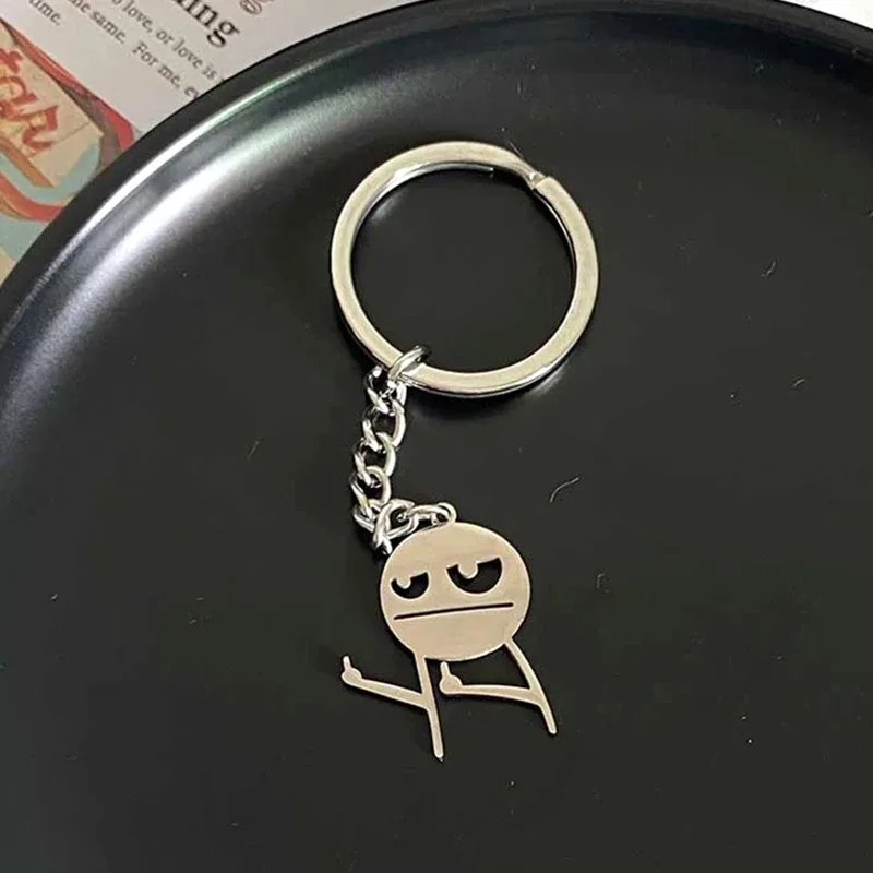 porte-clés de dessin animé stick figure, décor pour sac à dos et voiture, idée cadeau de noël intéressante