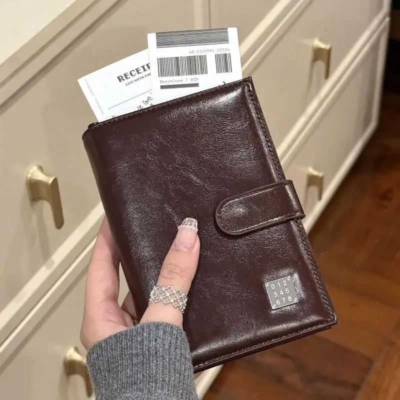⚑ portefeuille de voyage pour femme et homme, porte-cartes, blocage rfid, porte-cartes de crédit, porte-passeport, porte-billets d'avion, portefeuilles multifonctions