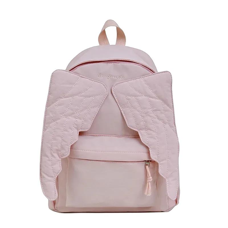 sac à dos pour femmes avec ailes d'ange, sac à dos en toile polyvalent pour filles, sac de voyage d'extérieur de grande capacité