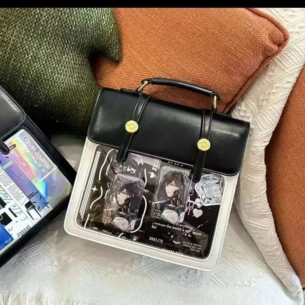 mode mignon ita sac à dos nouveau jk épaule lolita messager sac à bandoulière filles transparent bricolage affichage sac à main y2k mini sac à dos