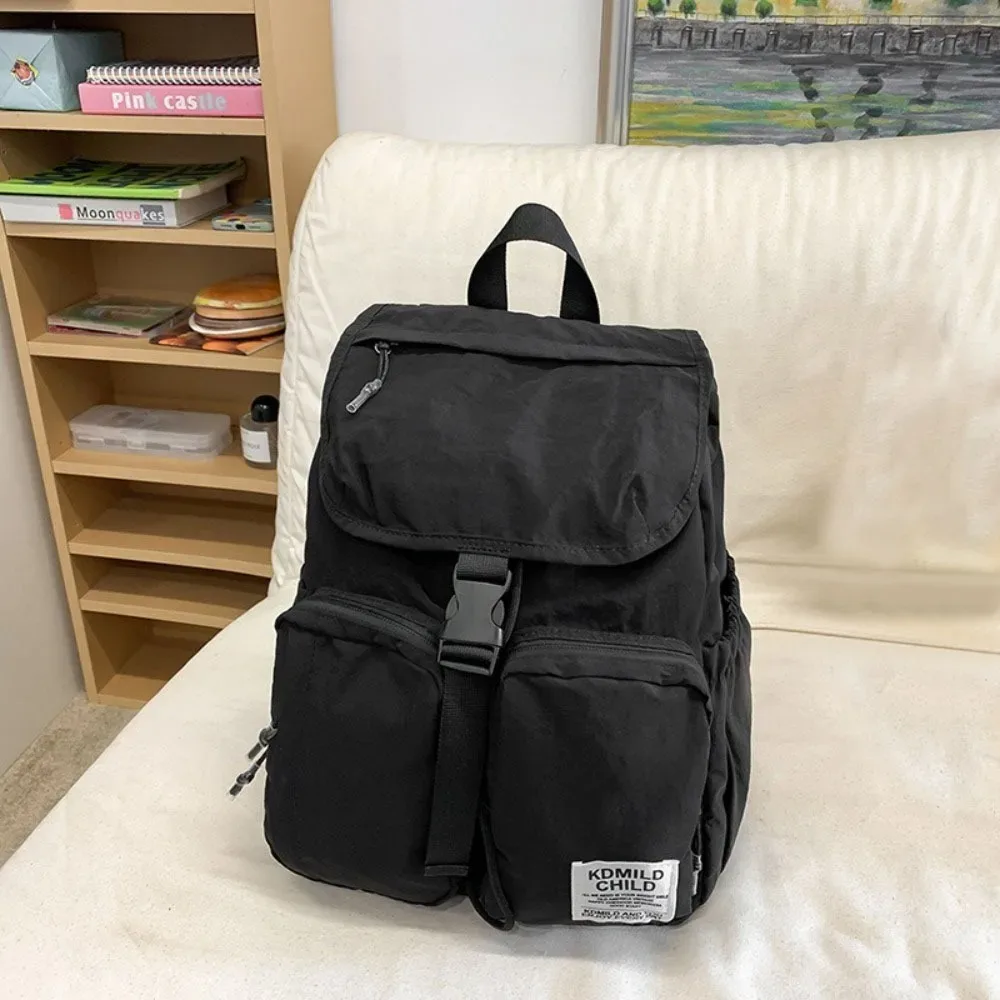 sac à dos de voyage décontracté de style japonais, ultraléger, grande capacité, sac d'école, couleur unie, sac de camping en plein air, unisexe