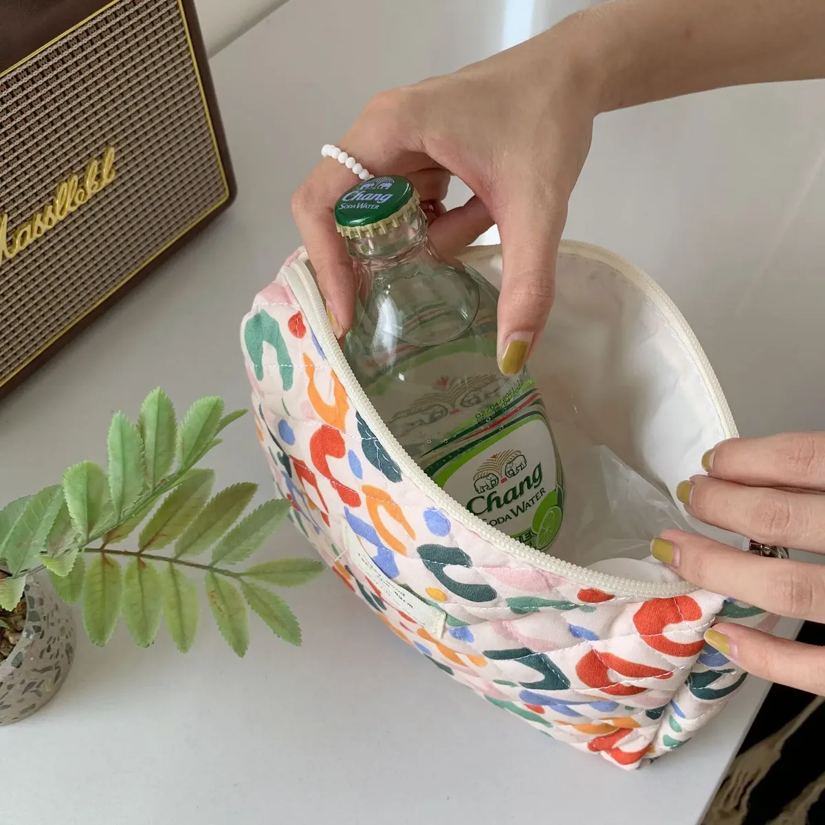 sac à cosmétiques de voyage à fleurs rétro pour femme, porte-monnaie, pochette, sacs à main pour étudiantes, grand sac de rangement, portefeuille
