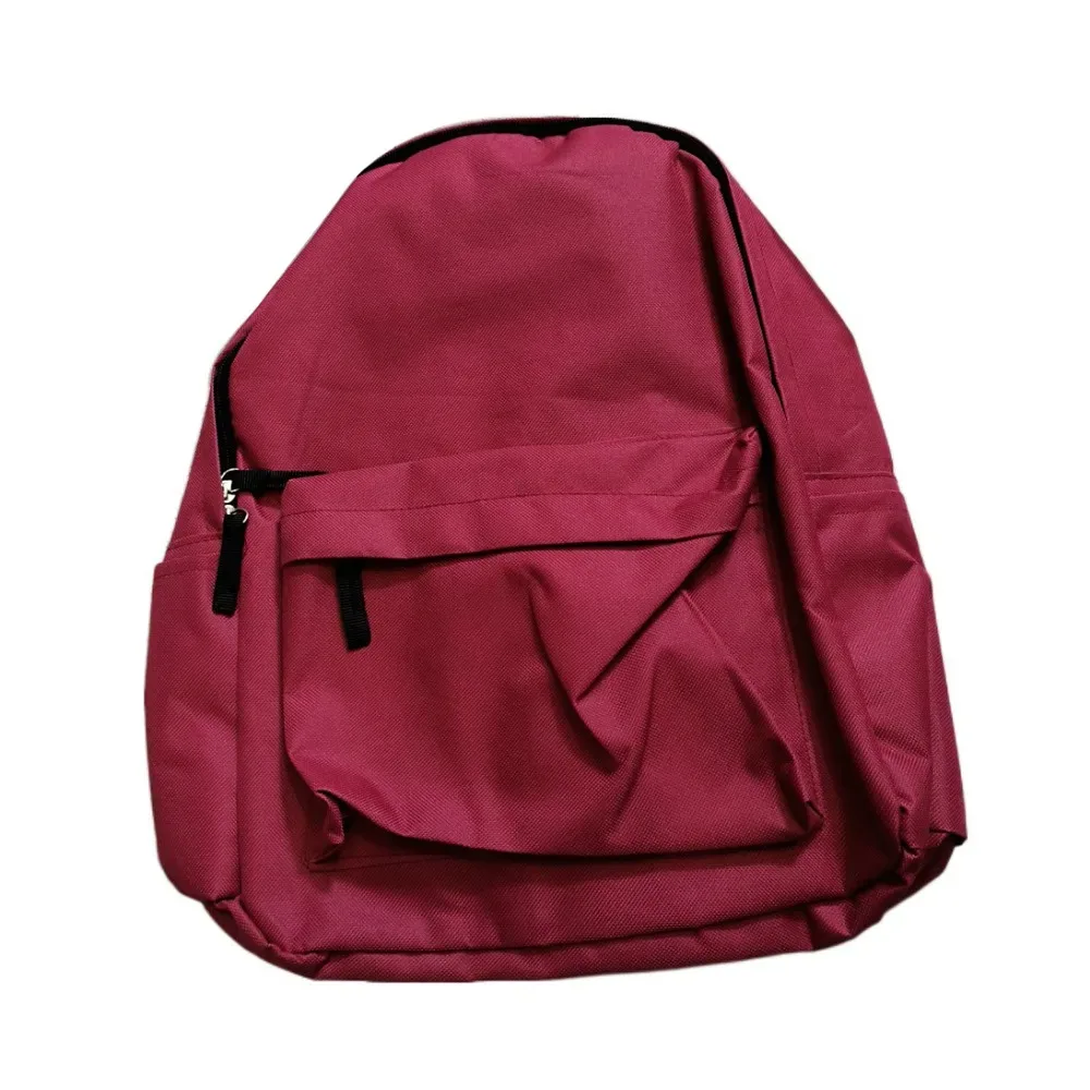 sac à dos d'étudiant de grande capacité, en nylon, couleur unie, sac d'école, bretelles réglables, sac de voyage décontracté, activités de plein air