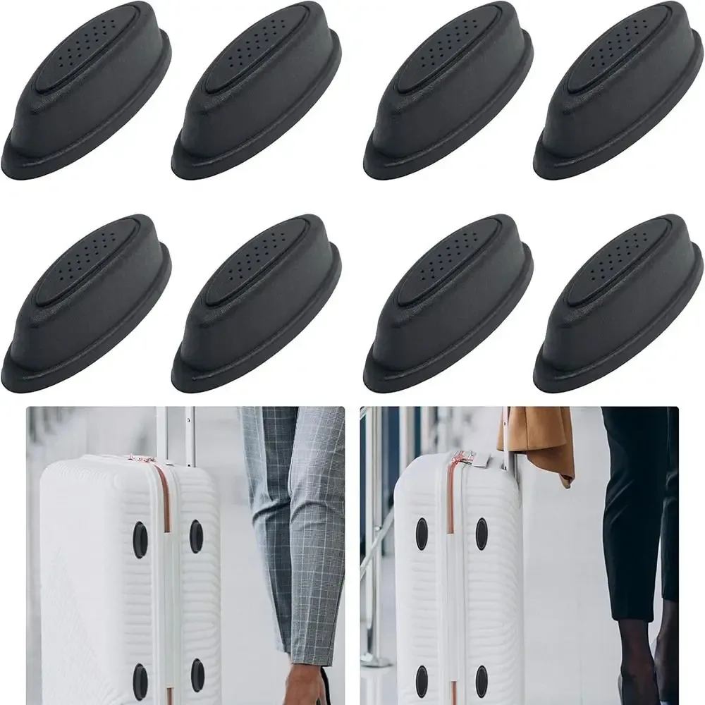 patins de protection en plastique noirs pour bagages avec vis – supports de fond de valise universels