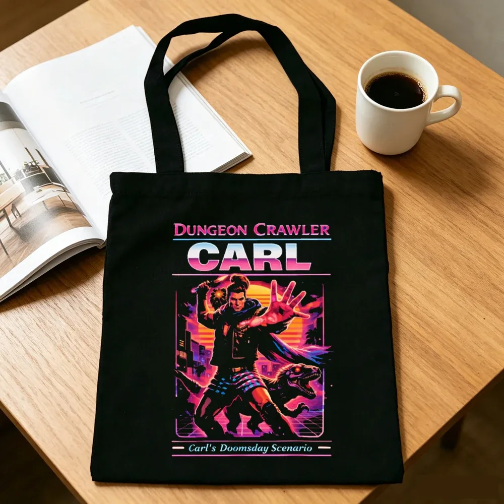 sac cabas réutilisable en toile dungeon crawler carl, style y2k, sac à bandoulière femme