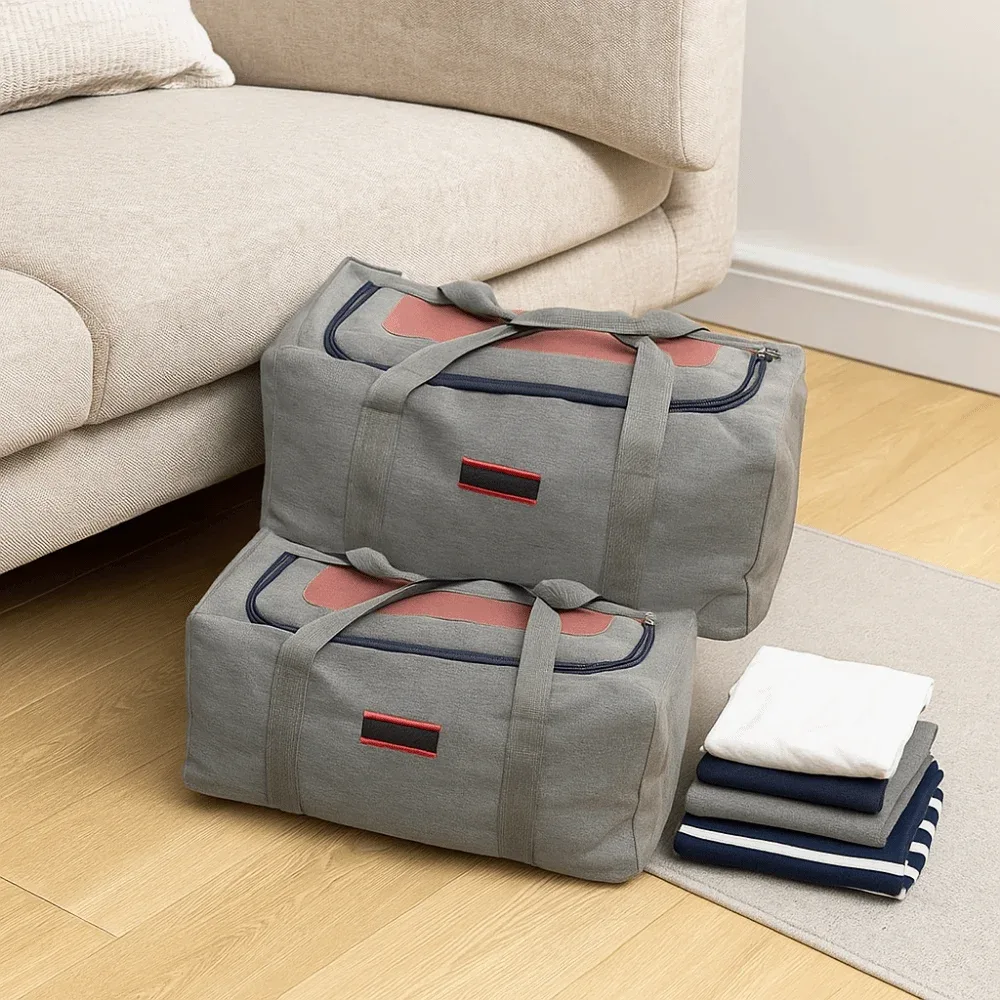 sac de voyage multifonctionnel en toile, grande capacité, pliable, sac de déménagement, sac fourre-tout résistant à l'usure pour hommes