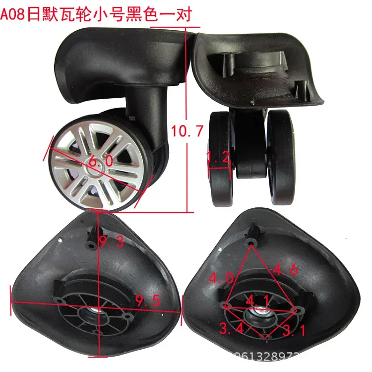 a01 a08 a-08 roues d'avion silencieuses boîtier de chariot bagages roue universelle valise réparation accessoires roues de remplacement roulette