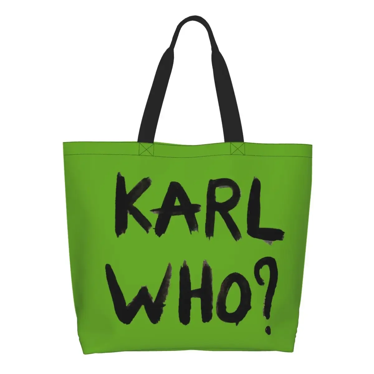 sac fourre-tout d'épicerie personnalisé karl who pour femmes, sac shopper en toile, sacs à main de grande capacité, mode initiée