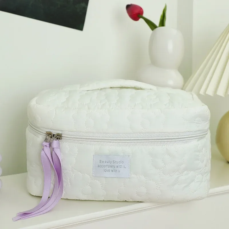 nouveau motif de fleur femmes sac de maquillage portable articles de toilette organisateur cosmétique sac à fermeture éclair femme voyage pochette de lavage grande capacité