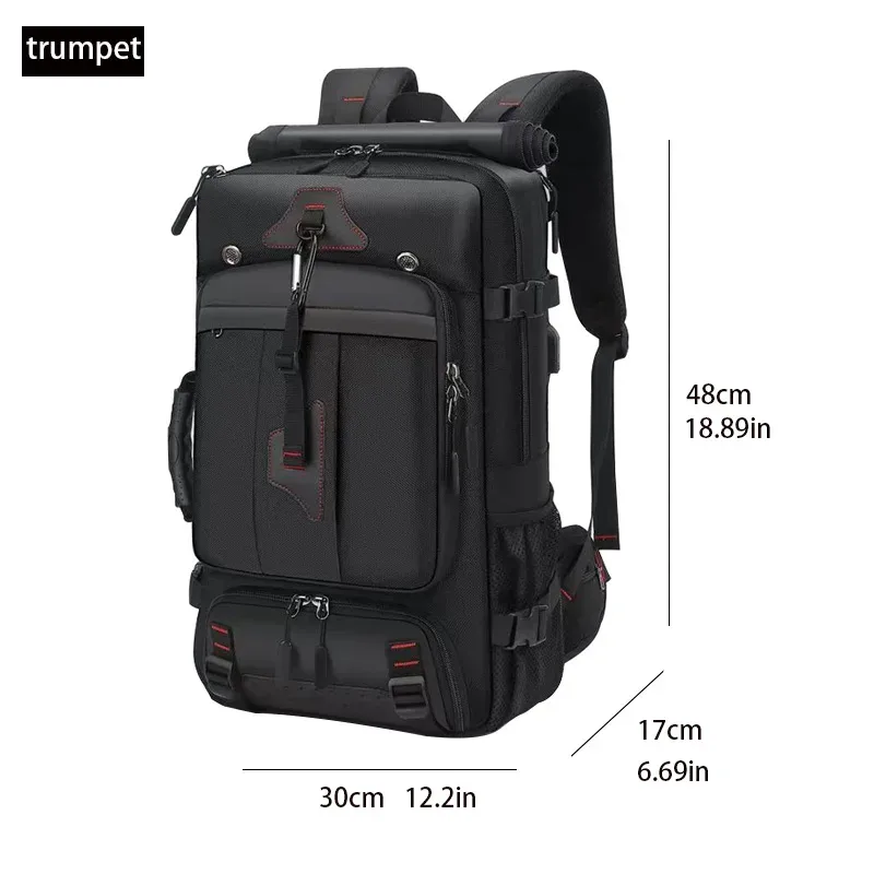 sac à dos de voyage grande capacité, compartiment à bagages convertible avec compartiment à chaussures indépendant, compartiment pour ordinateur portable de 15,6 pouces