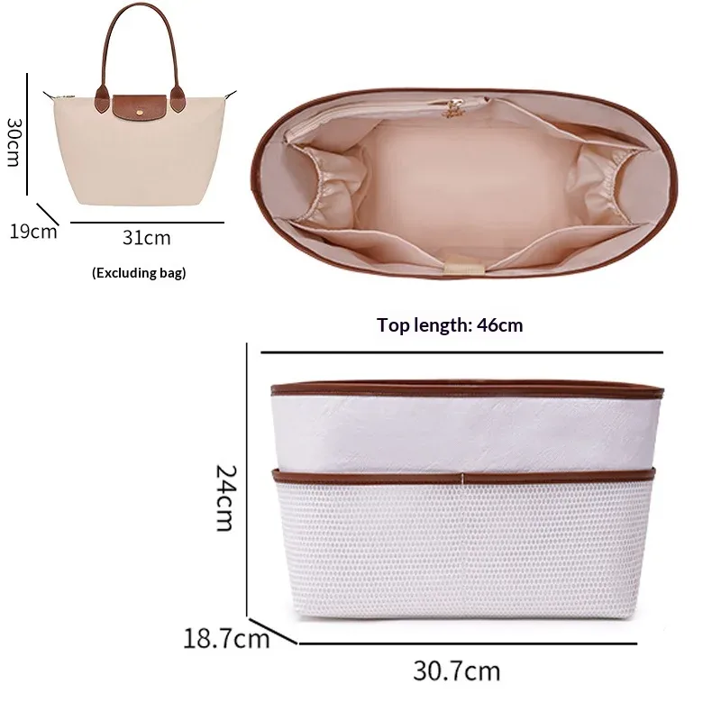 organisateur de sac pour sac fourre-tout longchamp, pour ranger un ordinateur portable de 11 à 14 pouces, une bouteille d'eau, facile à retrouver, support de sac durable, accessoires pour sac