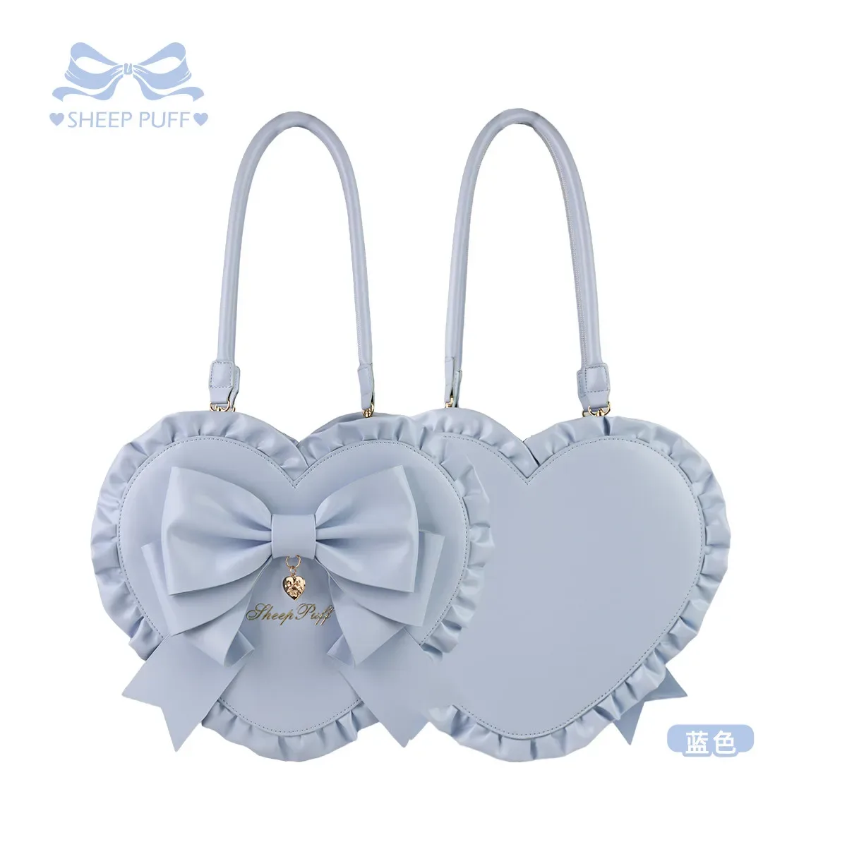 sac lolita original 2026 nouveau sac à bandoulière unique avec nœud cœur et dentelle, sac princesse élégant pour femme