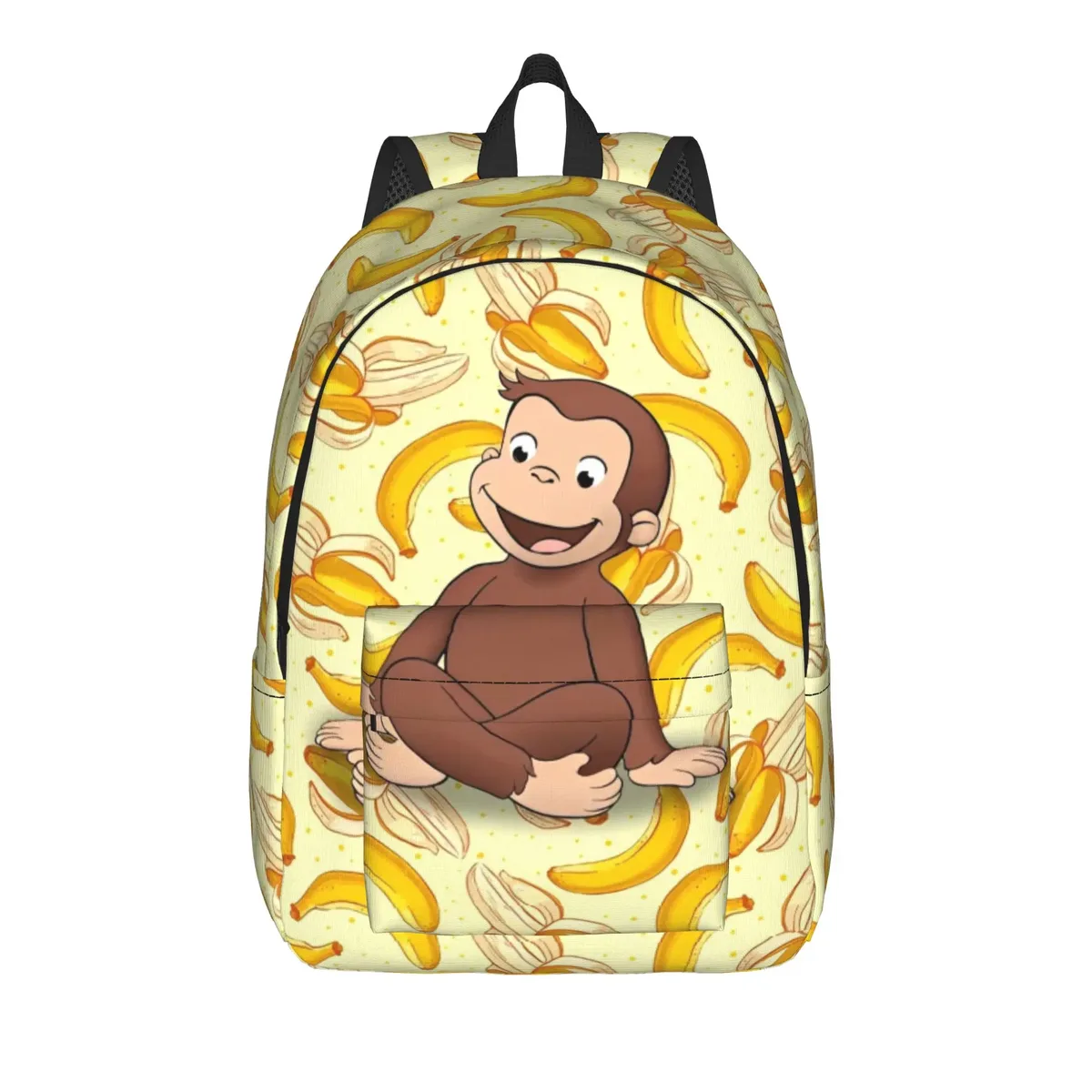 sac à dos curious george en toile pour hommes et femmes, sac à dos mignon pour étudiants, randonnée, voyage, collège, durable