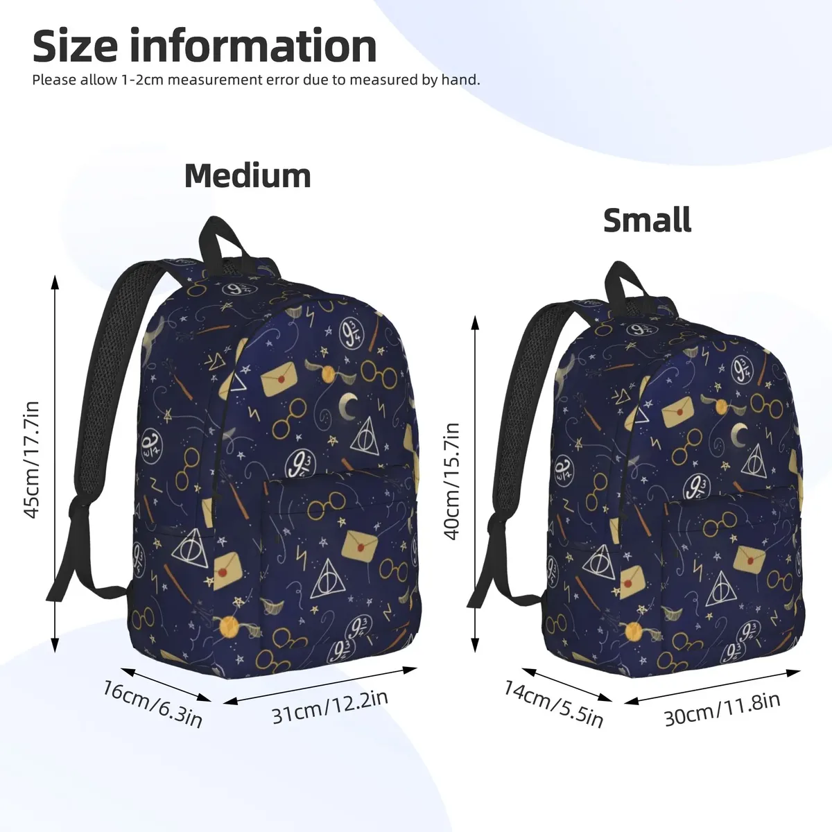 sac à dos h-hp-p harry potter magie pour adolescents, sac de sport, sac de randonnée, sac de voyage, sac à dos pour hommes et femmes, sac à bandoulière