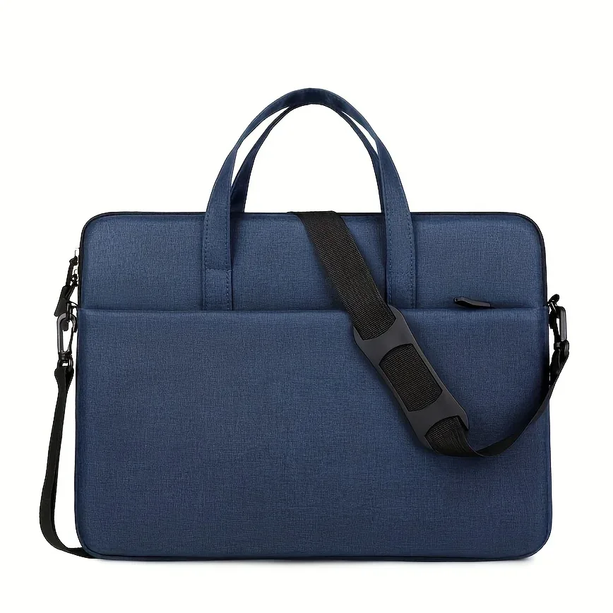 sac pour ordinateur portable uni, léger et portable, pochette de voyage professionnelle pour ordinateur portable, sacoche de bureau à bandoulière zippée