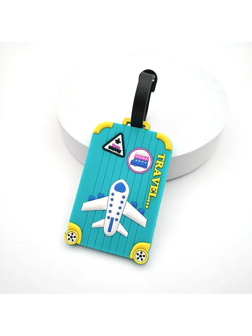 étiquette de bagage multicolore pour avion créatif, étiquette d'aéroport de voyage, prévention des pertes essentielles, étiquette suspendue pour hommes et femmes, 1 pièce