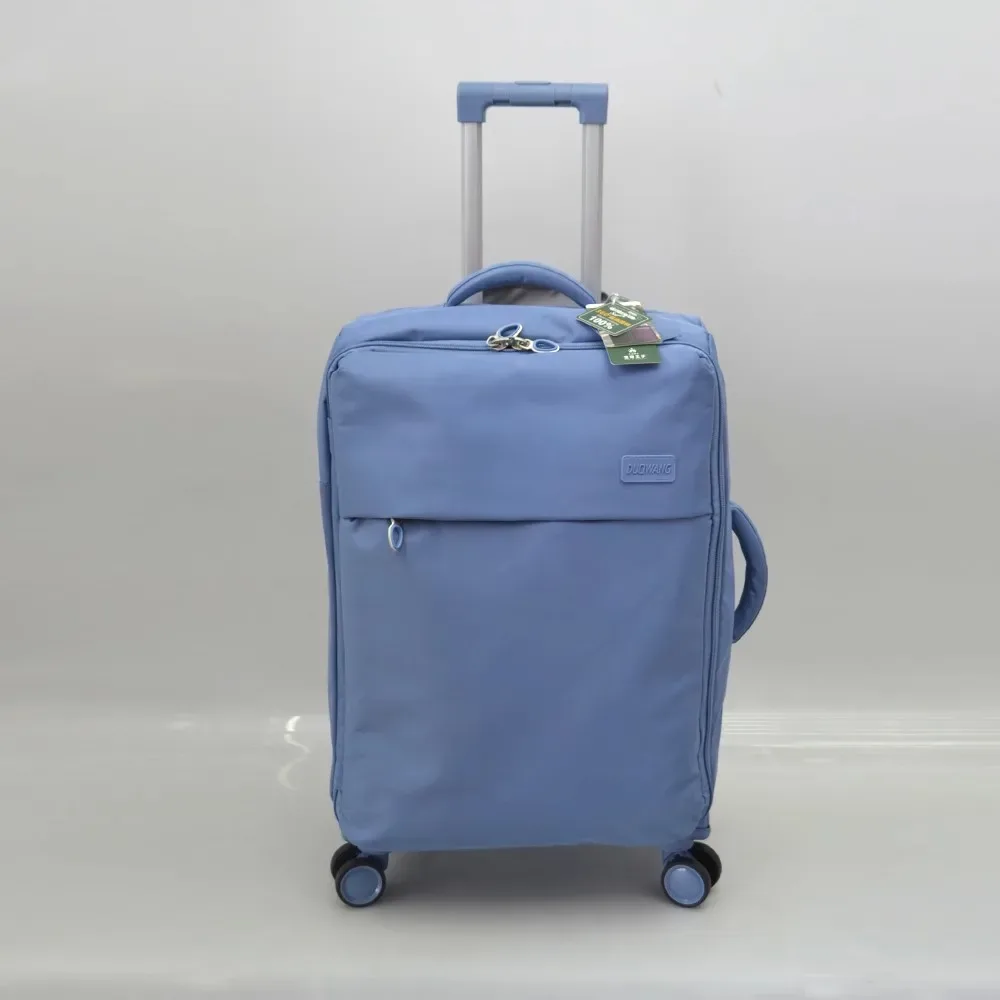 valise de cabine souple en tissu oxford imperméable, bagage à main de 20 pouces avec sac de chariot à roulettes, serrure tsa légère