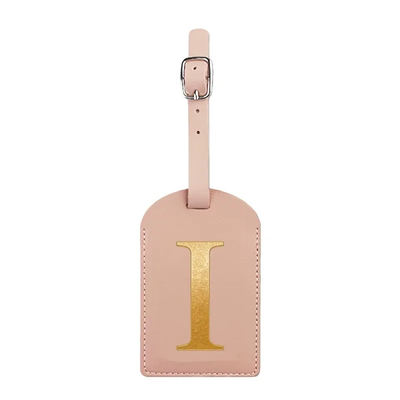 étiquette de bagage personnalisée avec nom, rose, avec motif de carte d'embarquement et initiales pour une identification facile