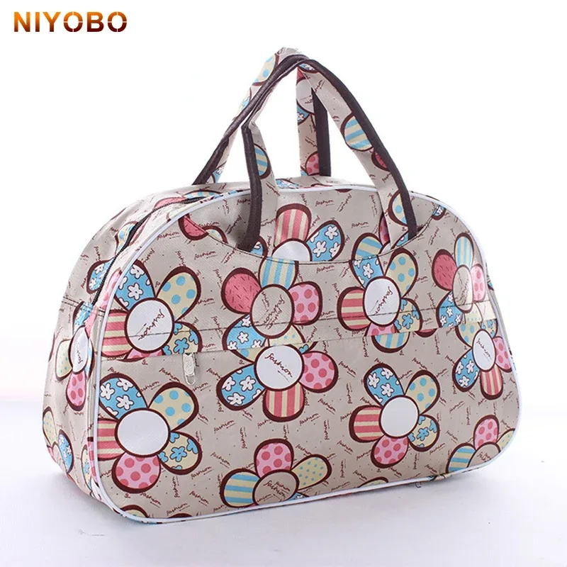 41 cm * 28 cm * 16 cm pas cher grande capacité femmes sac de voyage fourre-tout hommes bagages sac de sport nouvelle fleur impression femme sac à main pt1280
