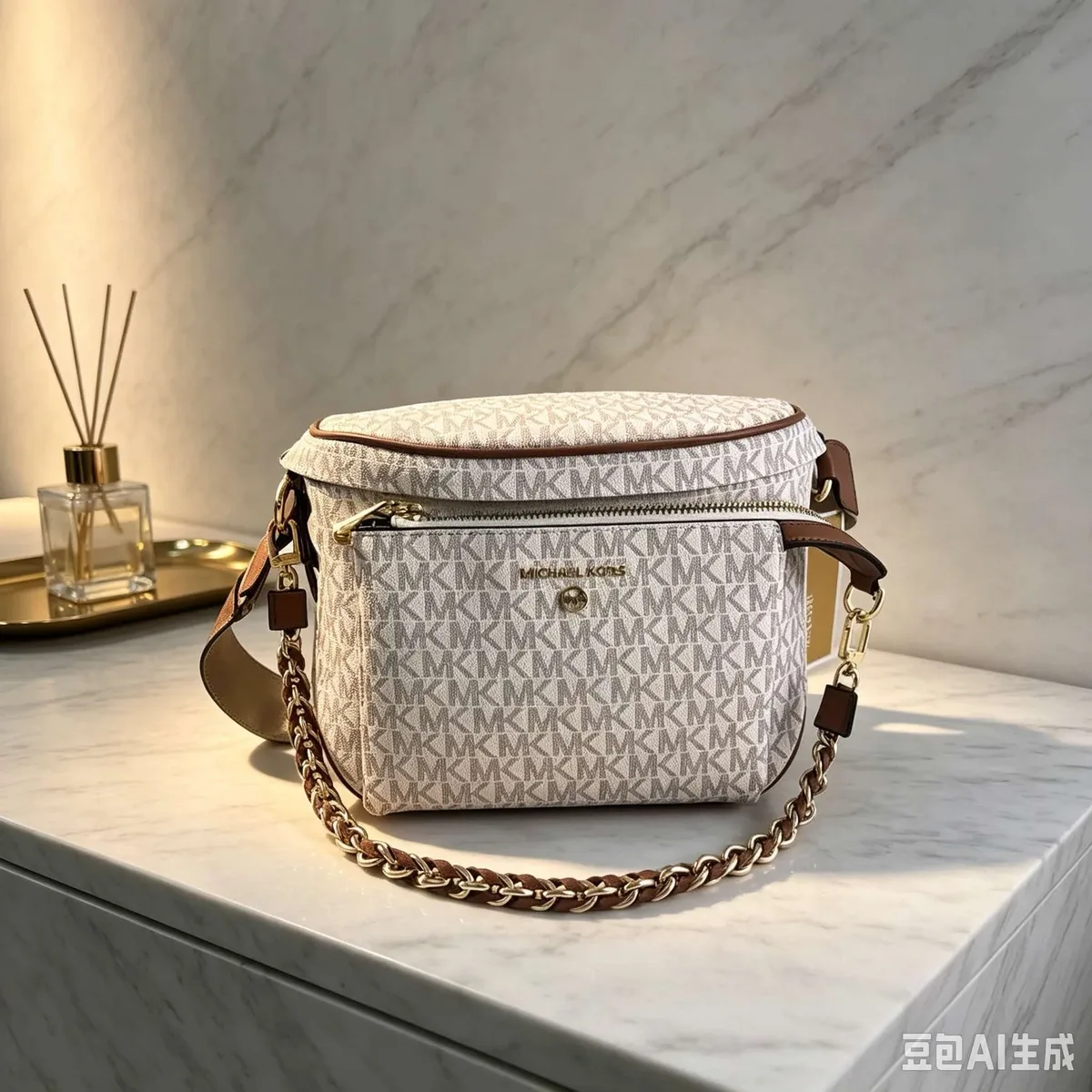 sac à dos à bandoulière classique décontracté michael kors neuf, sac de voyage multifonction à chaîne de haute qualité pour femmes mk.