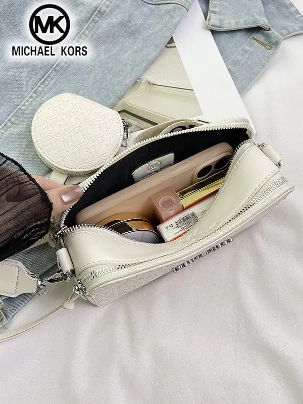 sac bandoulière décontracté et tendance michael kors 2026 pour femme, sac appareil photo avec logo mk, sac mère-enfant, sac de trajet