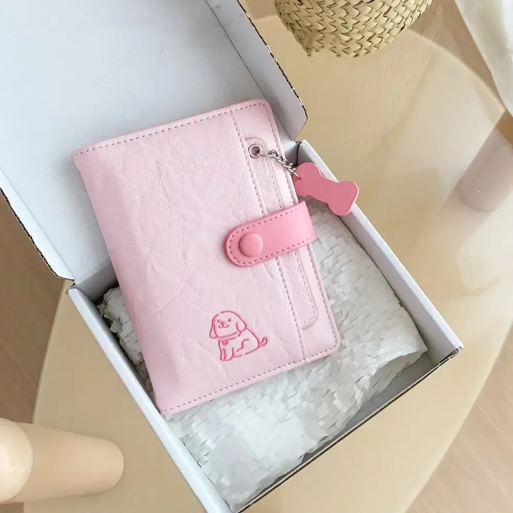 Porte-carte PU sac de passeport sac à main mignon chiot passeport pince multifonctionnel étui à cartes sac de rangement de cartes accessoires de voyage