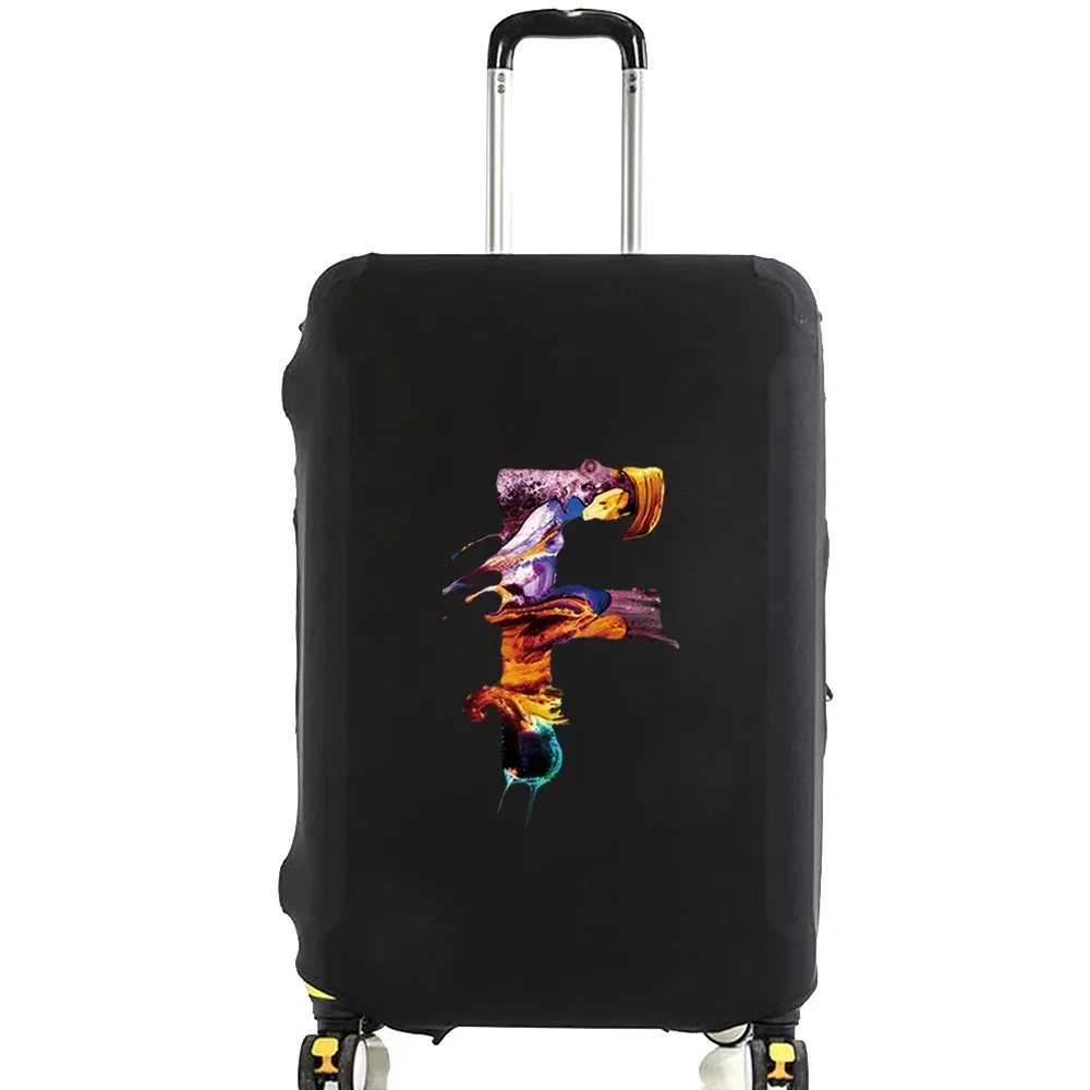 juste de protection pour bagages, peinture à la mode, série 26 lettres, motif de valise, sacs à poussière élastiques, étui, accessoires de voyage, 18-28 po
