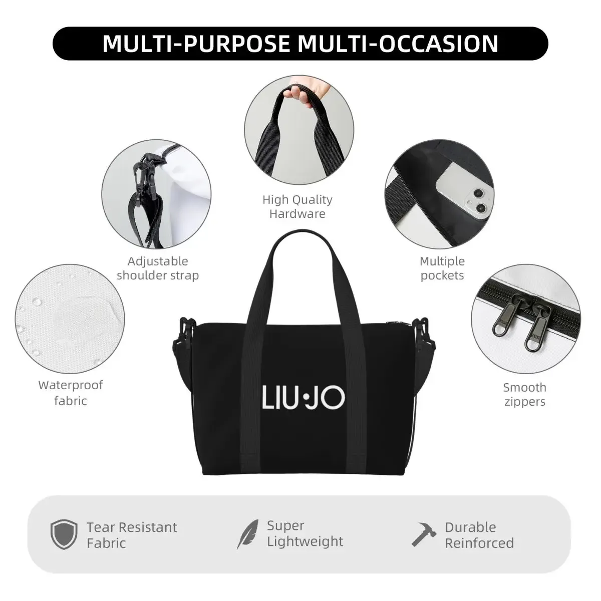 sac de voyage portable l-liu-jo, sac de sport et de fitness de grande capacité, sac de rangement léger, sac de voyage à une épaule