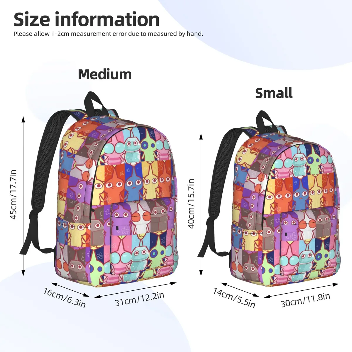 pikmins cool backpack, sac à dos léger pour étudiants, sac à dos pour jeux vidéo, pour hommes et femmes, sacs en toile pour ordinateur portable