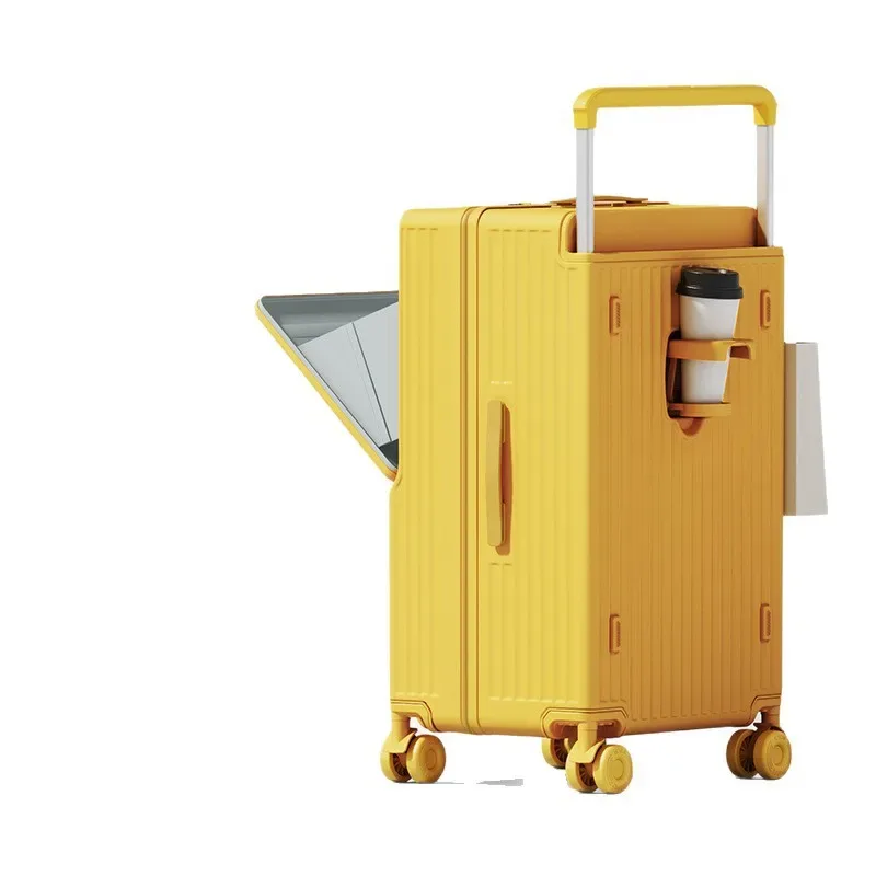 nouveau bagage à biellette large ouverture avant sac pour ordinateur portable valises de voyage multifonctions sac de cabine de 20 pouces valises de grande taille 24-30''