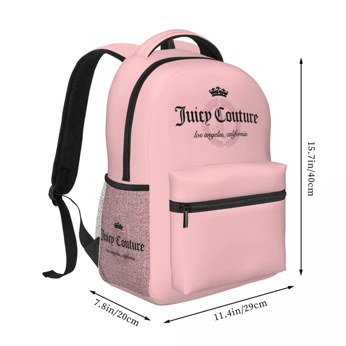 sac à dos juicy-c-couture pour hommes et femmes, sac à dos tendance pour étudiants et professionnels, sac à bandoulière pour collège, 16 pouces