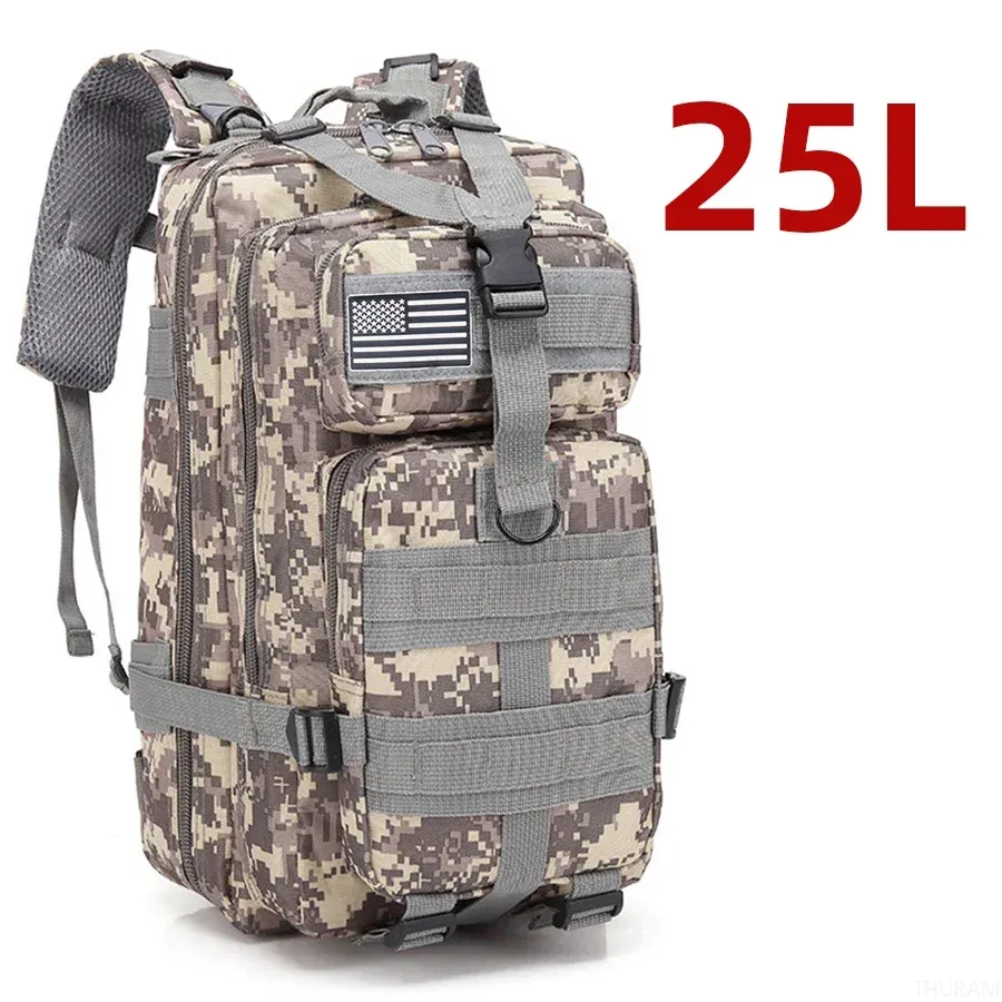 25l/50l robuste en nylon imperméable à l'eau tactique sport trekking pêche chasse camping randonnée sac à dos sacs à dos en plein air