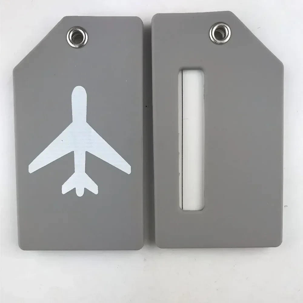étiquette de bagage en silicone tendance pour hommes et femmes, porte-nom et adresse pour valise, accessoires de voyage portables