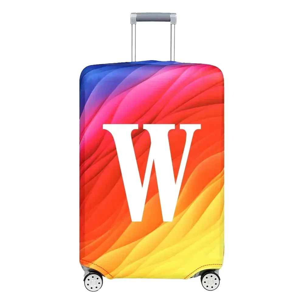 housse de protection pour compartiment à bagages, série de lettres blanches, tissu résistant, housse anti-poussière pour valises de voyage de 18 à 32 pouces