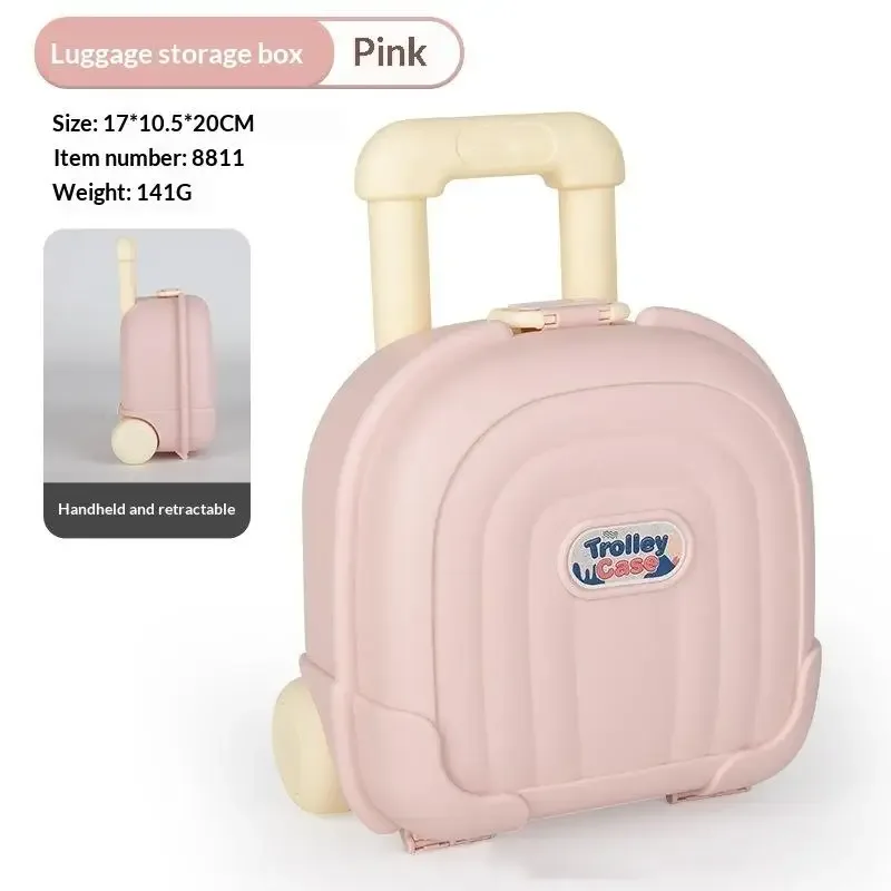 mini valise à roulettes mignonne pour enfants, coque épaisse durable, grande capacité pour le voyage des enfants, le rangement des jouets, des collations et des articles quotidien