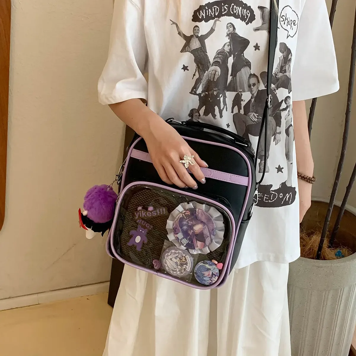 nouveau femmes mode sac à dos décontracté style preppy une épaule bandoulière sac à main original niche design fille ulzzang ita sac