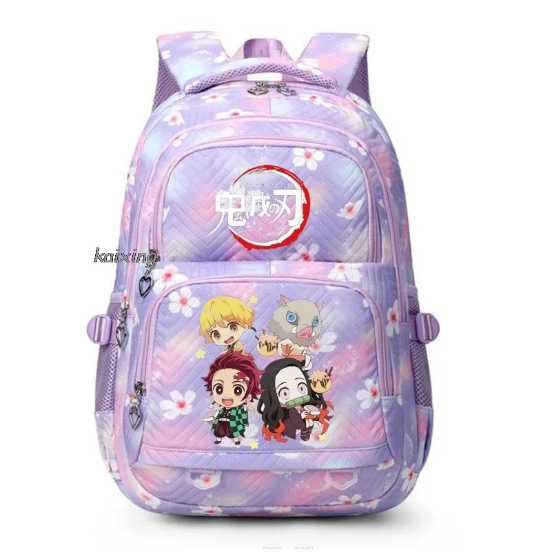 sac à dos décontracté imprimé demon slayer nezuko kamado, tendance, pour étudiants (collège, lycée), garçons, filles, sac de voyage pour ordinateur portable, pour femmes, idéal pour l'extérieur