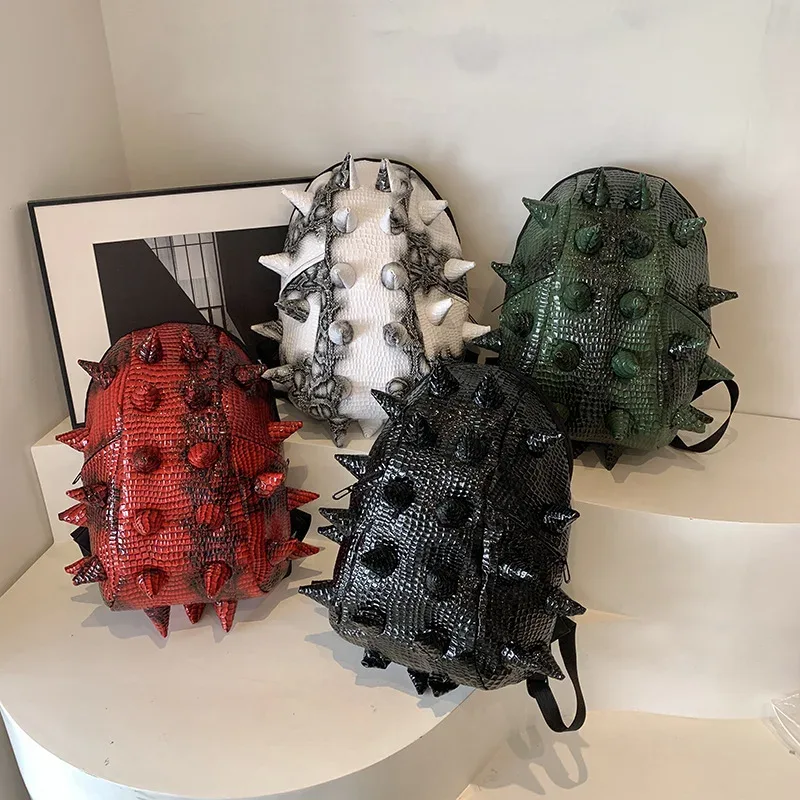 sac à dos motif hérisson pour l'école en plein air personnalité drôle sacs à dos d'équitation sacs créatifs pour femmes hommes sac de grande capacité