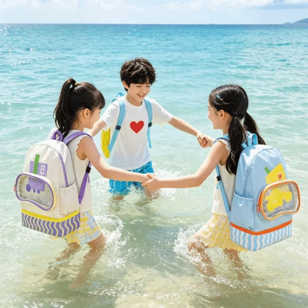 sac de rangement étanche pour la natation, design cartoon, séparation humide/sèche, sac à dos de natation à double bretelle avec compartiment à chaussures