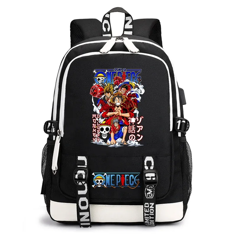 sac à dos d'étudiant imprimé one piece luffy, sac à dos décontracté pour garçons et filles, sac d'école léger, sac à dos de voyage