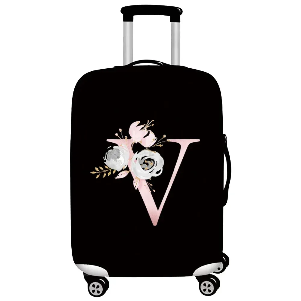 optics-juste de protection élastique pour bagages, housses de valise trempées, housse de chariot, accessoires de voyage, série pink flower, 18 "-32"