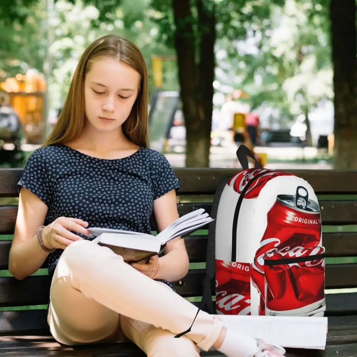 sac à dos coca cola pour étudiants, sac d'école, sac à dos de randonnée, sac à dos de voyage pour garçons et filles, sac à bandoulière