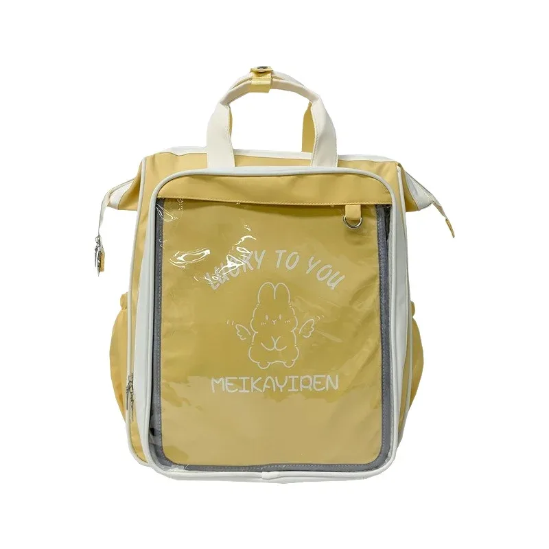 sac à dos transparent grande capacité pour garçons, style décontracté, idéal pour les sorties, le barbecue, ou comme sac d'école mignon à double bandoulière.
