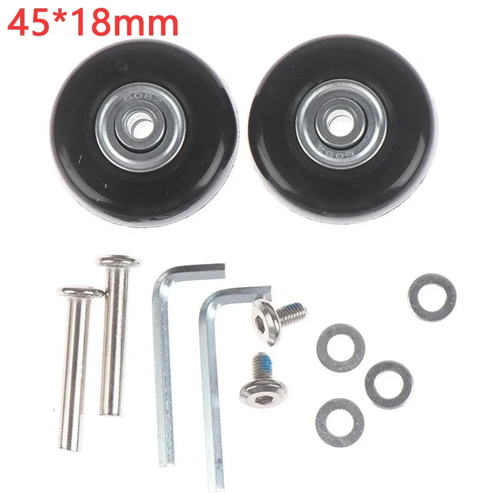 kit de réparation d'essieux silencieux durables avec vis, roues de bagage de voyage, pièces de valise, essieux de 40mm, 43mm, 54mm, 60mm, 64mm, 70mm