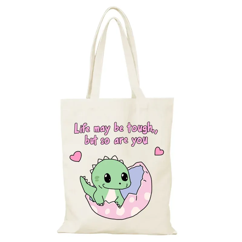 dessin animé toile sac fourre-tout loisirs mignon dame sacs sacs à main femmes sac à provisions eco shopper plage tissu sac à main épaule le nouveau