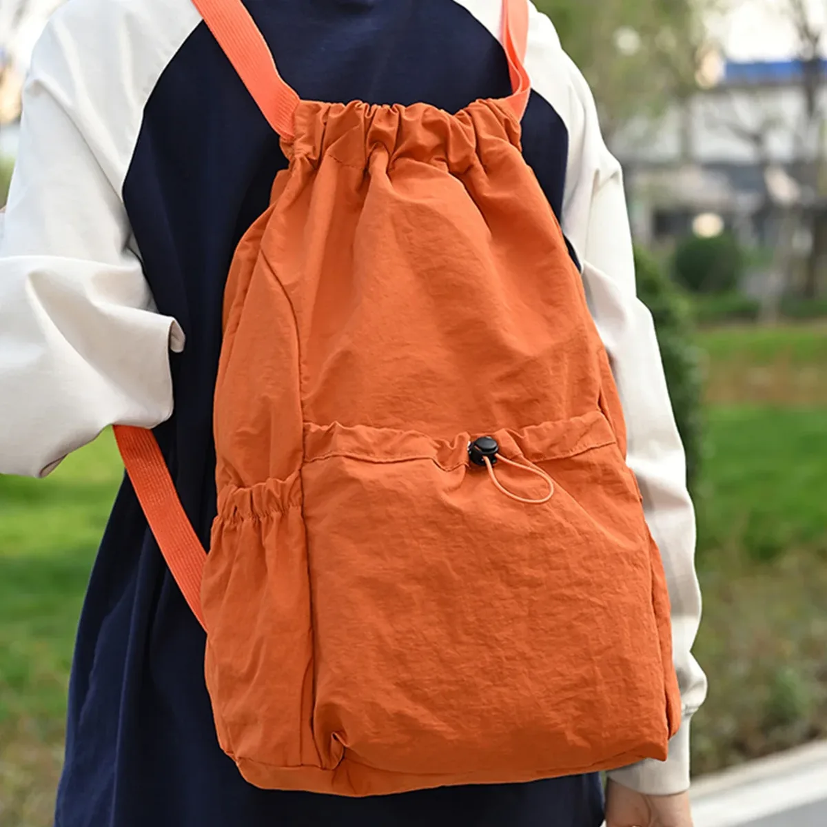 sac à dos pliable à cordon de serrage, grande capacité, imperméable, sac de sport à cordon de serrage, sac de voyage à cordon de serrage, sac de fitness léger