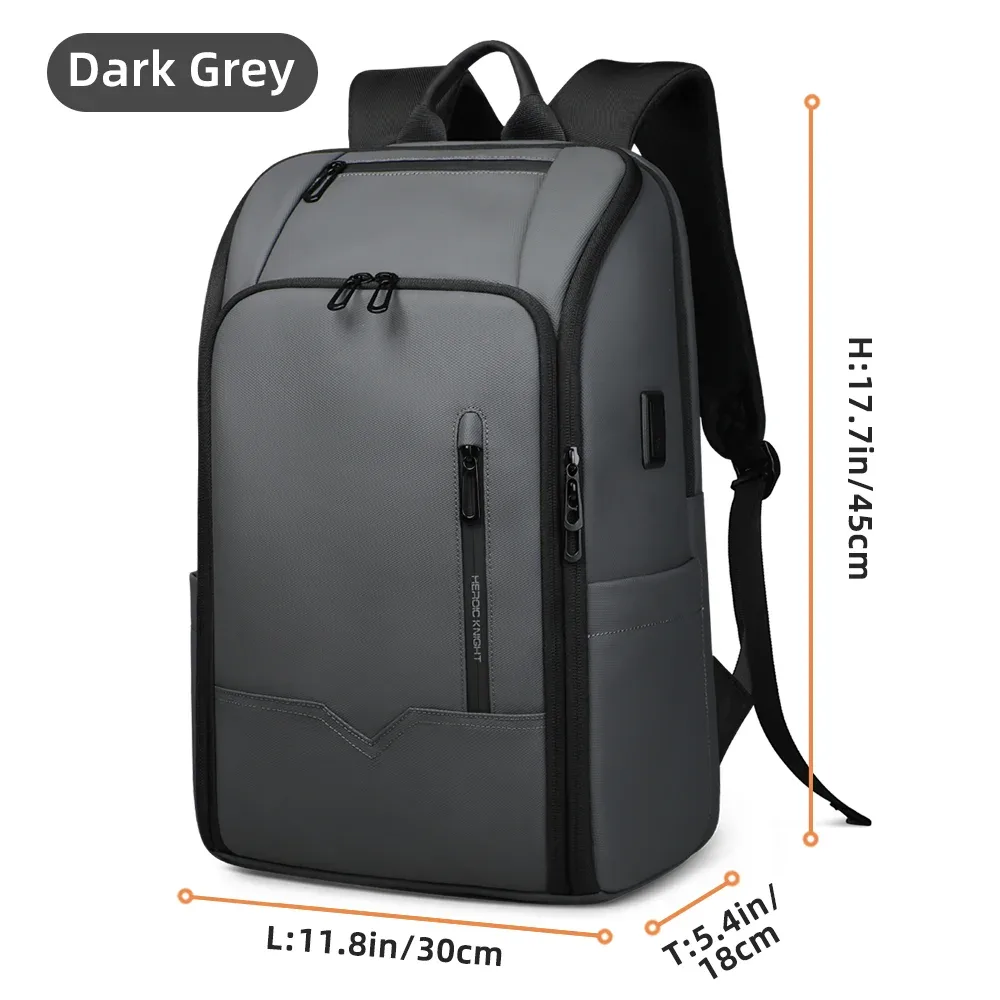 hk – sac à dos de voyage d'affaires pour hommes, étanche, pour ordinateur portable de 15.6 pouces, avec port usb, antivol, sac d'université pour ordinateur, sac de jour décontracté