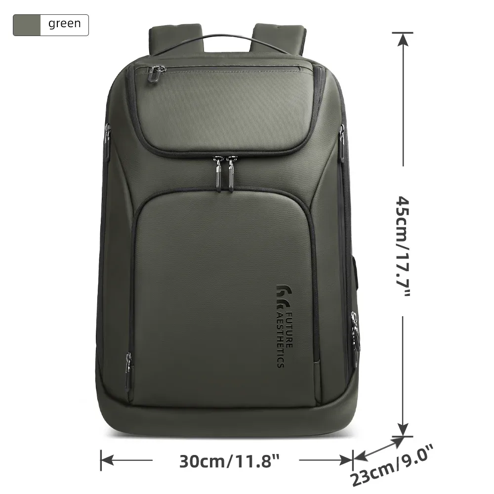 ian-sac à dos d'affaires de voyage pour homme, sac à dos pour ordinateur portable 17 pouces, sac à dos multifonctionnel antivol, sac de jour de week-end, grande capacité