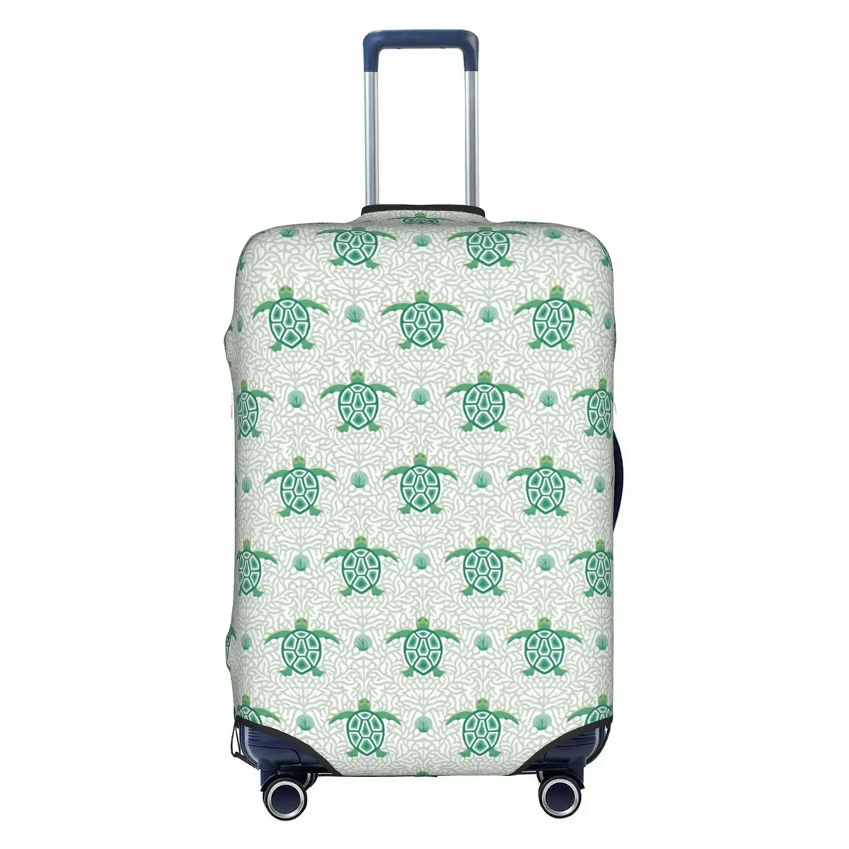 housse de protection pour valise, motif tortues marines sur fond bleu marine, mignonne, convient aux valises de 18 à 32 pouces